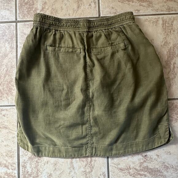 Anthropologie Pilcro‎ Lea Utility Mini Skirt Military Olive Green Size Small - Picture 9 of 12